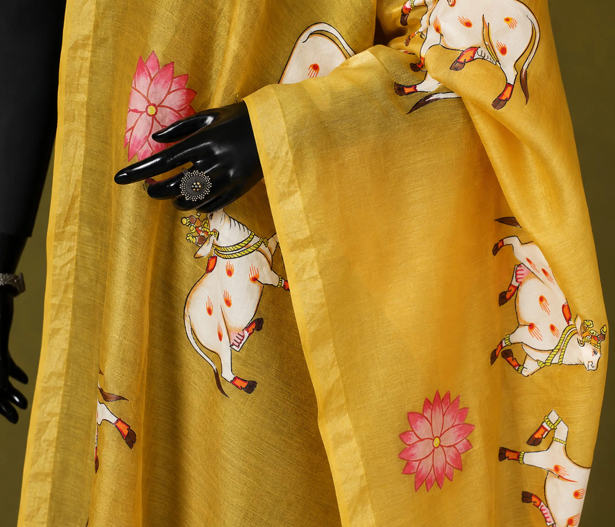 Handpainted Pichwai Art Dupatta